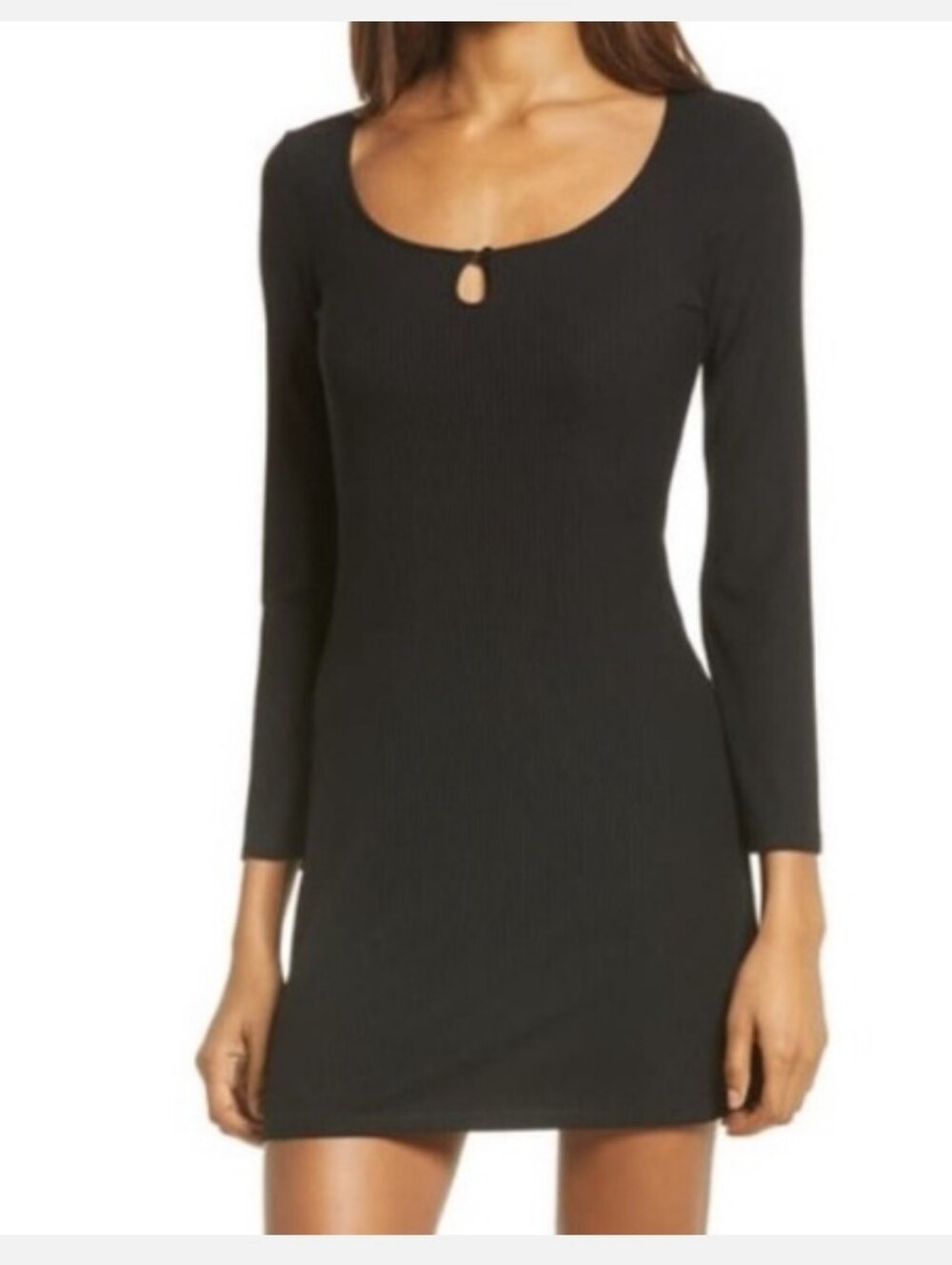 Reformation Jeans Elias Rib Long‎ Sleeve Mini Dress